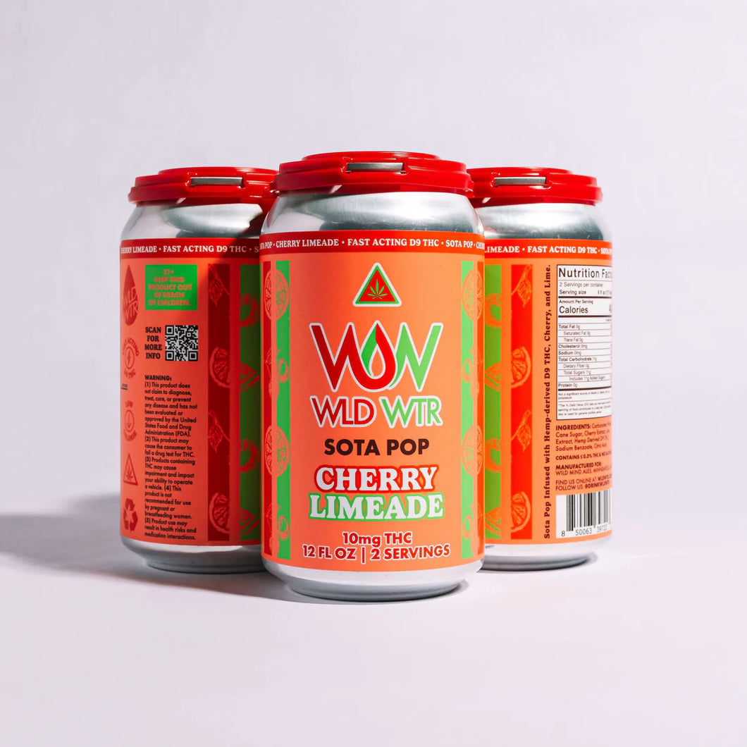 WLD WTR Cherry Limeade - 4pk