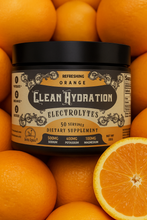 Load image into Gallery viewer, Clean Hydration Electrolytes- Orange- 50 to 100 servings